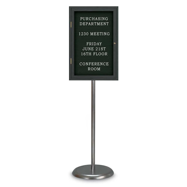 United Visual Products Corkboard, Triple Door, Radius Frame, 72x48", Bronze/Surf UV70055-BRONZE-SURF - main